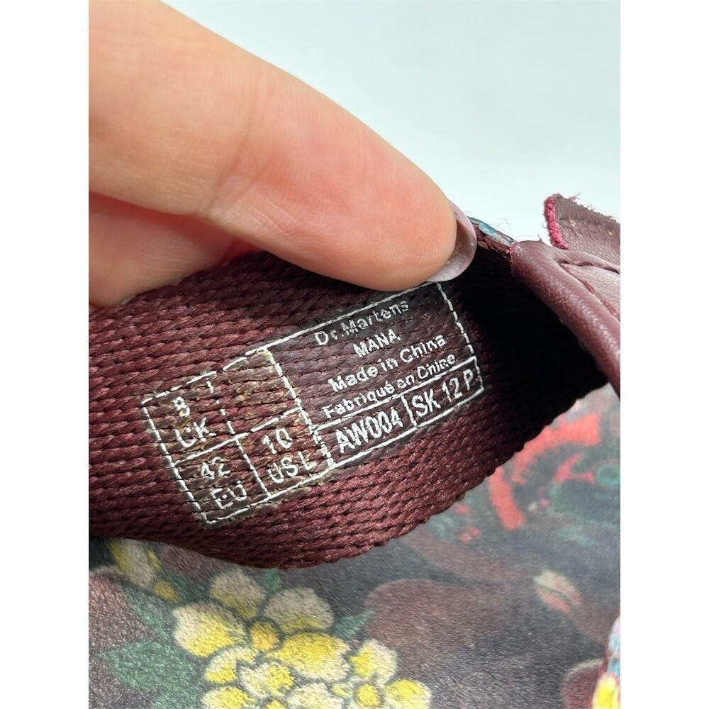 Dr. Martens Mana Thong Sandals Womens Red Floral Koi Slip On Flip Flops Size 10 - Picture 10 of 10
